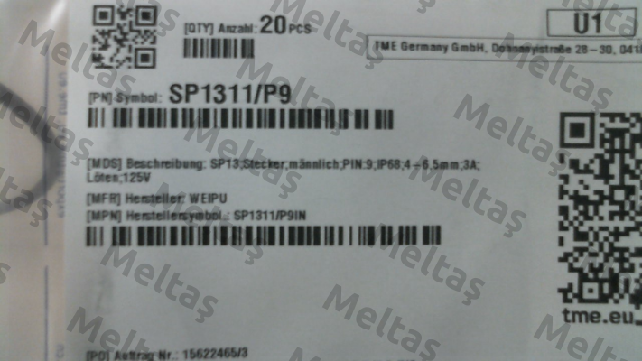 SP1311/P9IN Weipu