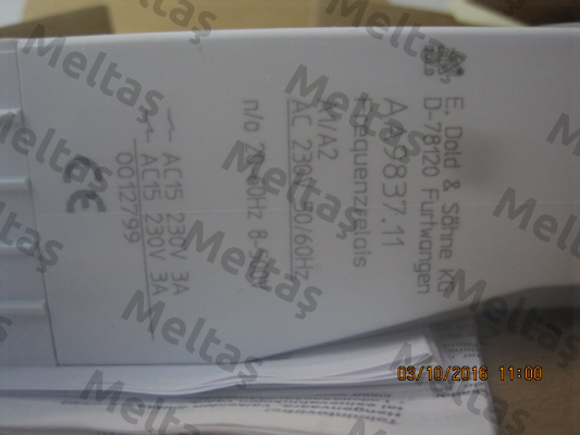 p/n: 0012799, Type: AA9837.11 20-60HZ UH AC50/60HZ 230V Dold