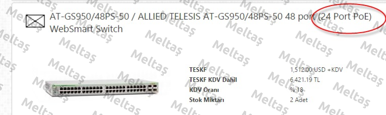 AT-GS950/48PS-50 Allied Telesis