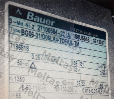 BG06-31/D06LA4-TOF/UL-TM Bauer