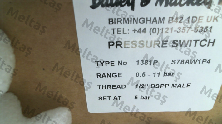 Type 1381P Bailey & Mackey