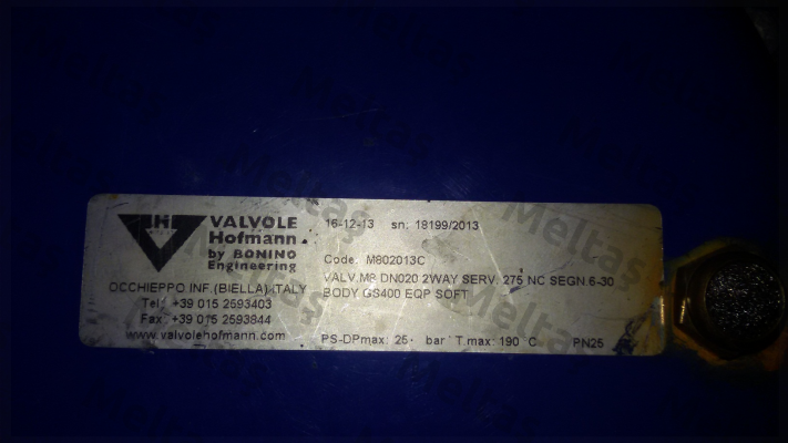 M802013C Valvole Hofmann