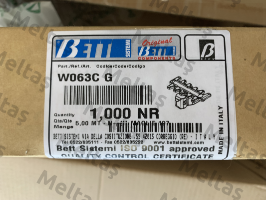 W063CG BETT SISTEMI