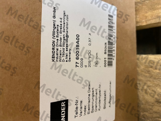 77 60019A00-0009 Binder