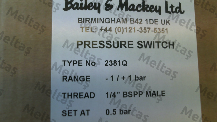 Type 2381Q (05 87940 165) Bailey & Mackey