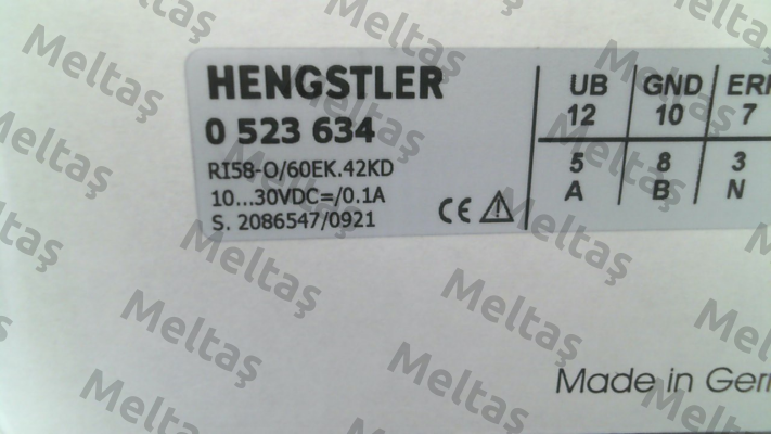 p/n: 0523634, Type: RI58-O/ 60EK.42KD Hengstler