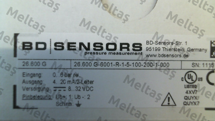 26.600 G-6001-R-1-5-100-200-1-000 Bd Sensors