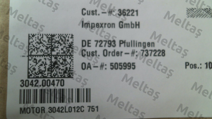 Type: 3042L012C 751 	P/N: 3042.00470 Faulhaber