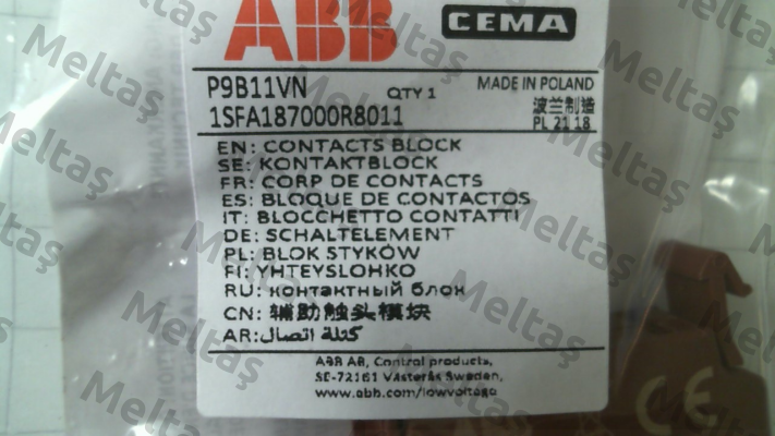 187000 / P9B11VN Cema (General Electric)