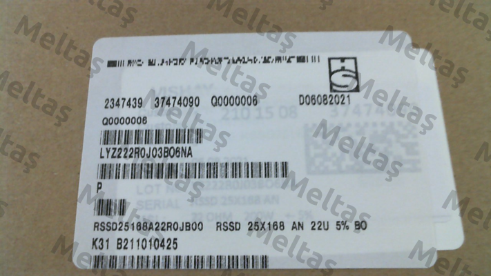 RSSD25168A22R0JB00 Vishay
