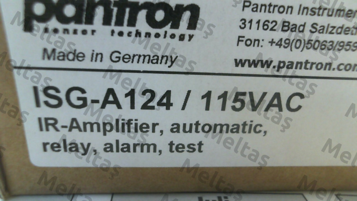 p/n: 9ISG112, Type: ISG-A124/115VAC Pantron