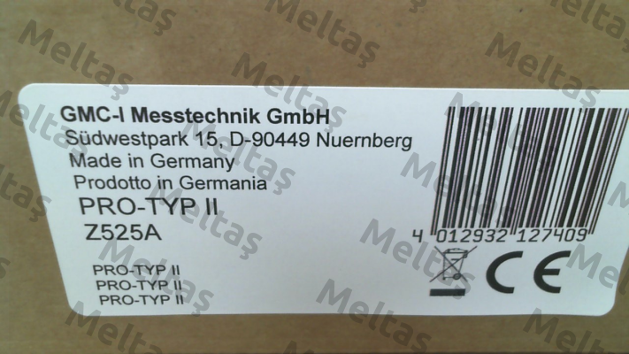 Art.No. Z525A, Type: PRO-TYP II Gossen Metrawatt