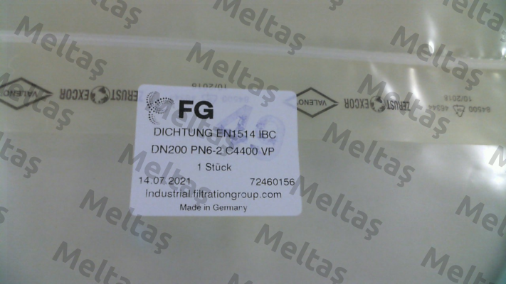 Gasket EN1514 IBC DN200 MAHLE