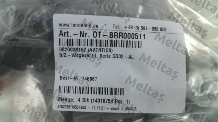 0820038152 (CD02-5/2AS-024DC) Aventics