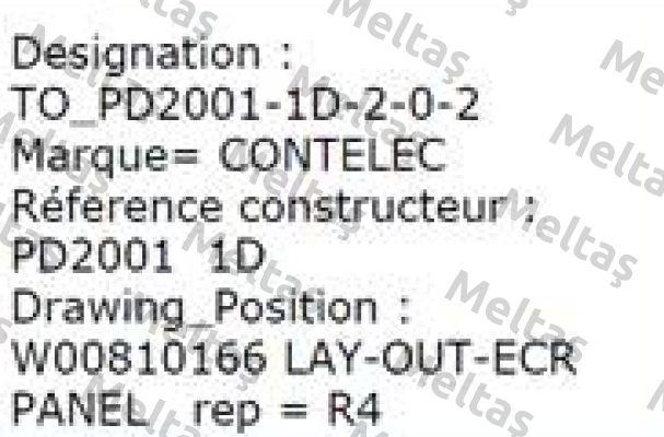 PD2001 - 1D 2-0-2 - OEM  Contelec