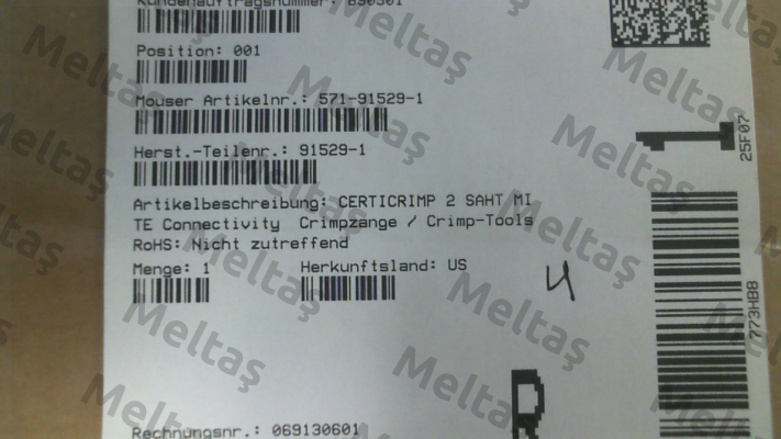 91529-1 TE Connectivity (Tyco Electronics)