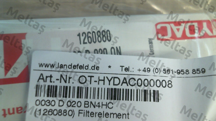 1260880 / 0030 D 020 ON (0030 D 020 BN4HC) Hydac