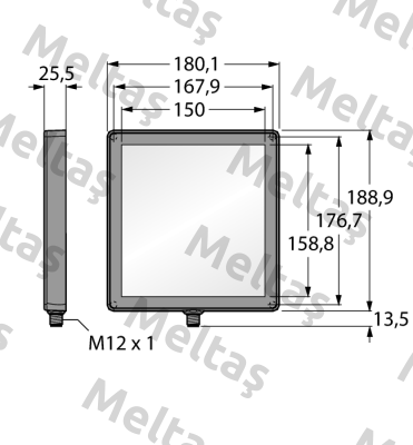 LEDIB150X150PW2-XQ Turck