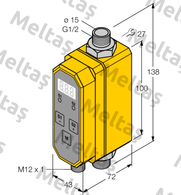 p/n: 6870137, Type: FTCI-G1/2D15A4P-2UP8X-H1141/D228 Turck