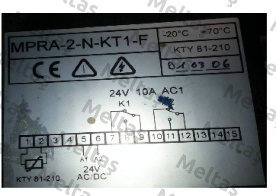 MPRA-2-N-KT1-F  KTY81-210 new code MPR-A-2-KT-F and KTY81-210, PVC, 2m TF1A-2 Welba