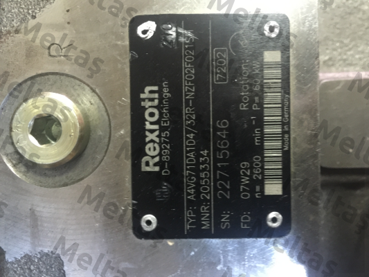 A4VG71DA1D4/32R-NZF02F021SH  Rexroth
