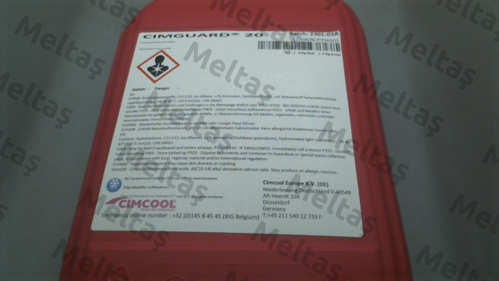 Cimguard 20 (5L container) Cimcool