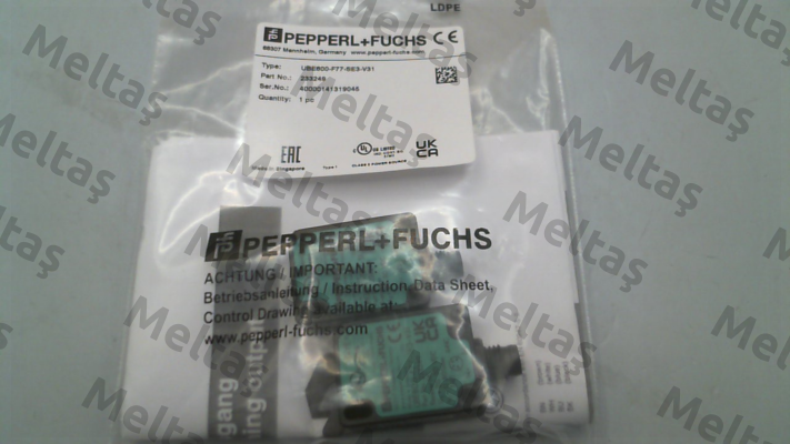 p/n: 233249, Type: UBE800-F77-SE3-V31 Pepperl-Fuchs
