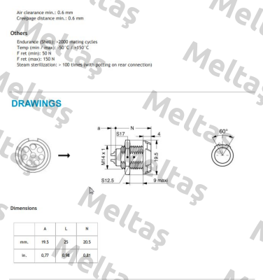 PLB.M0.8GL.LG Lemo