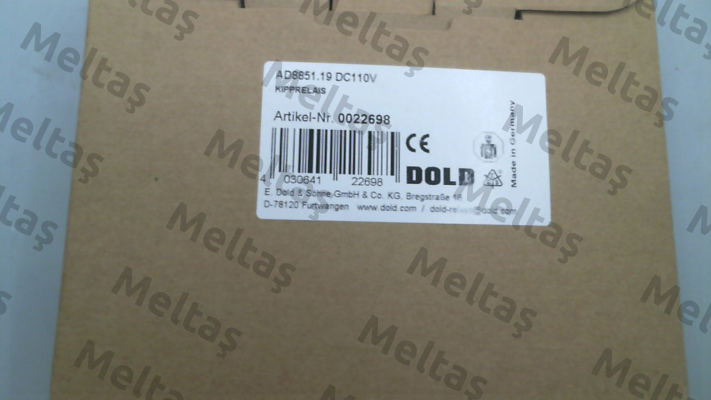 p/n: 0022698, Type: AD8851.19 DC110V Dold