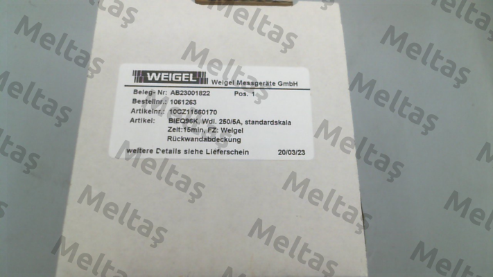 BiEQ 96K Weigel