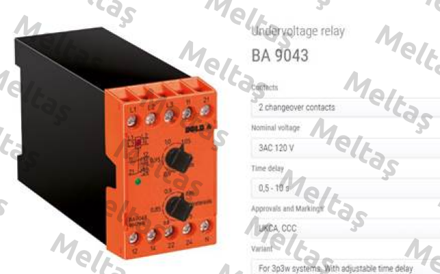 p/n: 0030465, Type: BA9043/003 3AC50-400HZ 120V 0,5-10S Dold