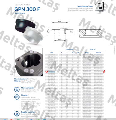 GPN 300 F 5 PT Poppelmann