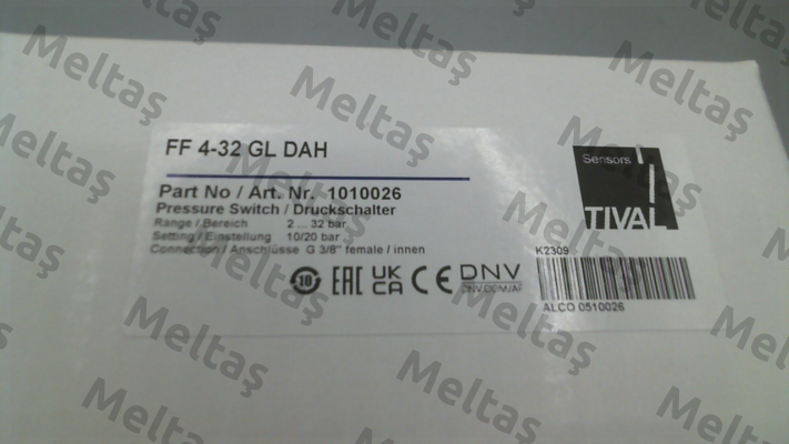P/N: 1010 026 Type: FF 4-32 GL DAH Tival-Sensors