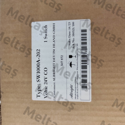 507872 / Type: SW 1000 A-202 24V CO Albright