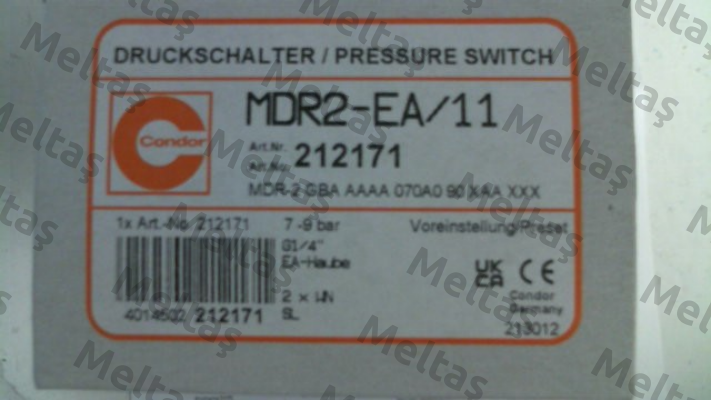 212171 / MDR 2/11-EA / MDR-2 GBA AAAA 070A090 XAA XXX Condor