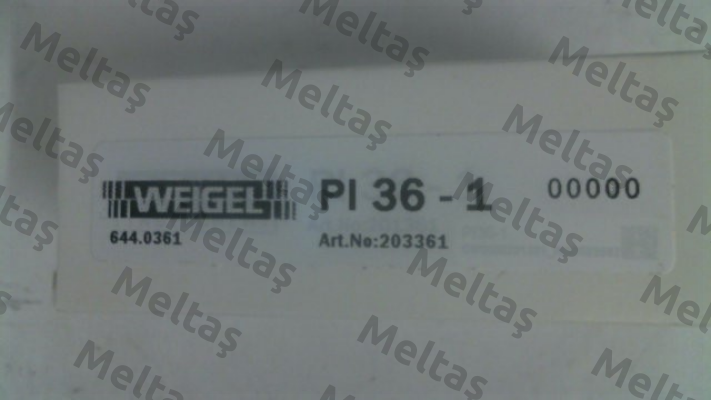 Nr. 644.0361 / Type PI 36-1 Weigel
