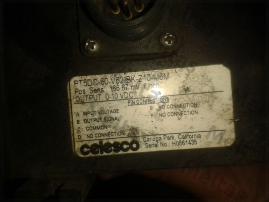 PT5DC-60-V62-BK-Z10-M6M Celesco