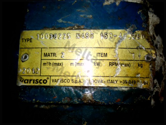 rotor for 10038225  N4SG 150-40.380  Obsolete  Varisco pumps