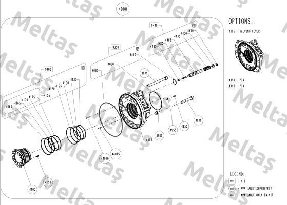 A18801L / KITAM-CV-DISTRIB-MS18/35-NBR- 2 Poclain