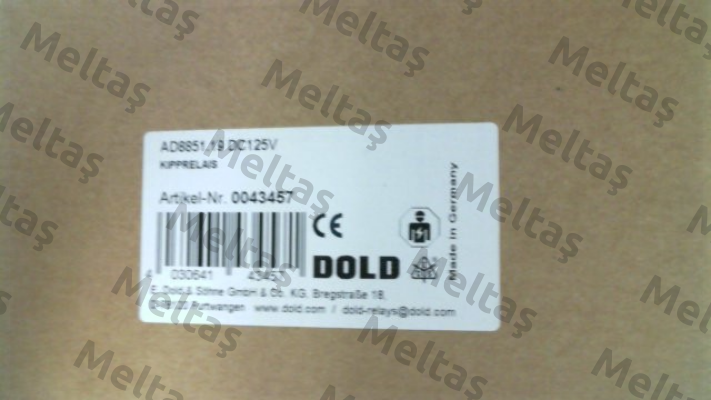 p/n: 0043457, Type: AD8851.19 DC125V Dold
