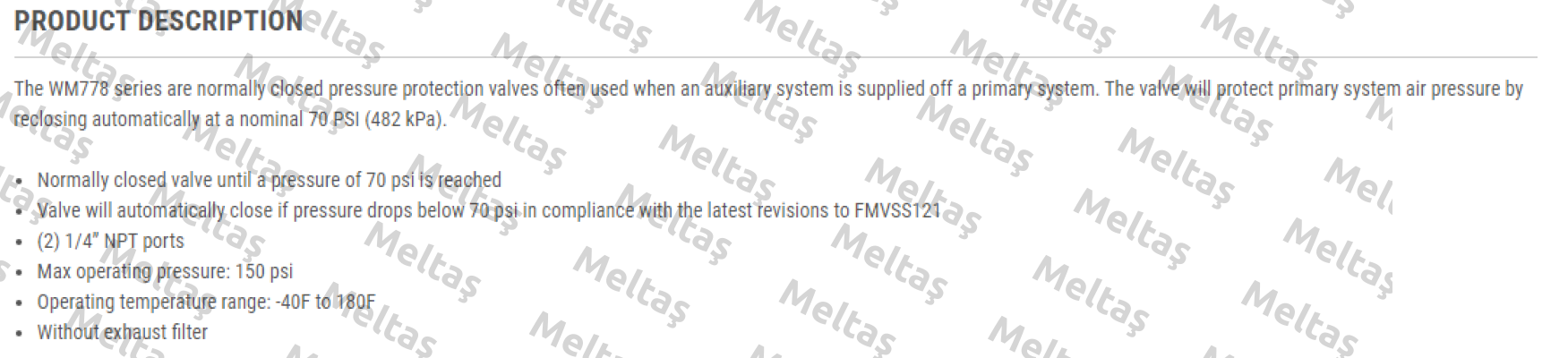 WM-778-A (118181) Williams Controls