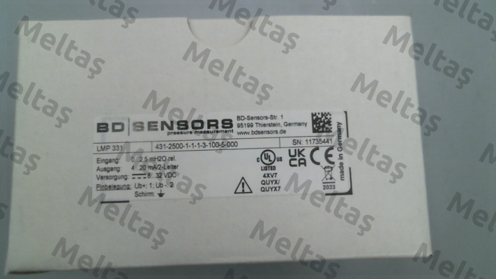 LPM 331 (431-2500-1-1-1-3-100-5-000) Bd Sensors