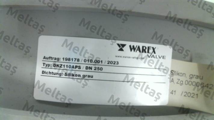 WX6000 / inflatable inner gasket for DKZ 110 APS DN 250 Warex